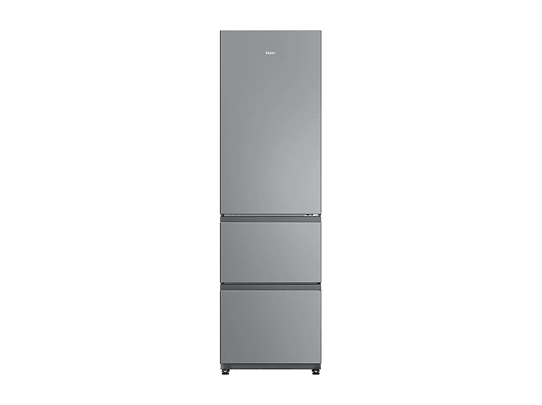 FRIGORIFERO COMBINATO HAIER HTR3518ENMX, Capacità netta totale 303 l, Rumorosità: 35 dB(A), 3 ripiani, Dimensioni: L 54,5 cm A 185 P 62,2 cm, Inox, Classe E