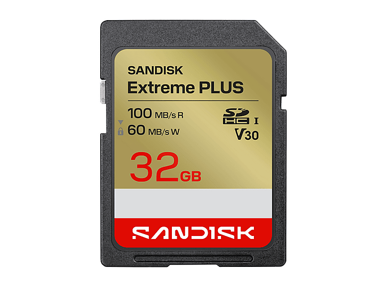 SCHEDA DI MEMORIA SANDISK Extreme Plus 32GB Scheda SDXC, Classe 10, U3, V30