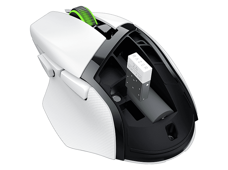 Ratón gaming - Razer Basilisk V3 X HyperSpeed, Inalámbrico, 18000 ppp, 535h Autonomía, 450 IPS, Chroma™ RGB, Blanco