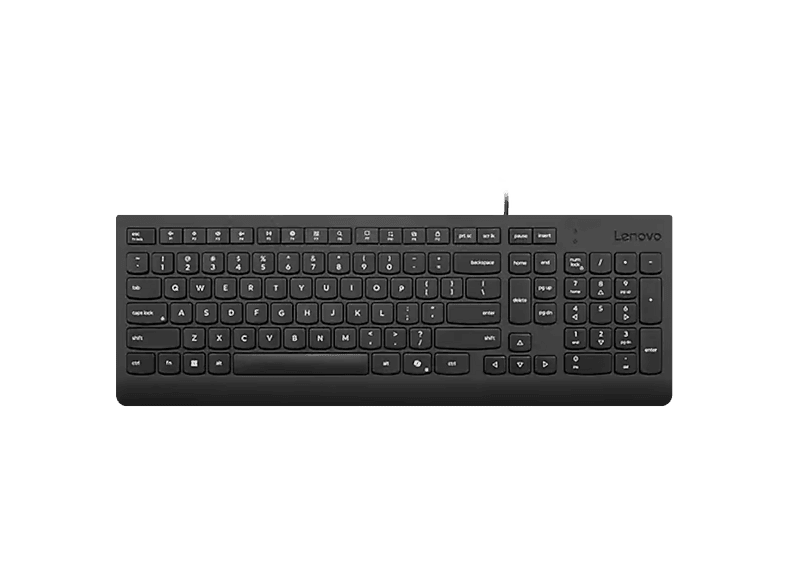 Teclado - Lenovo Essential Profesional, Pies Ajustables, Resistente derrames, tecla Copilot+, Negro