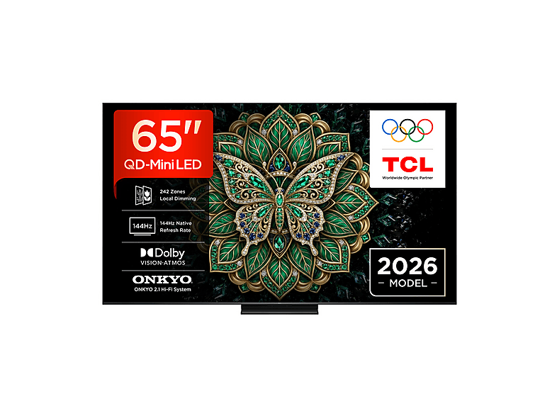 TCL 65C6K PRO TV MINI LED, SMART TV, 65 '', QD-Mini Processore AiPQ A73, Black, Classe E