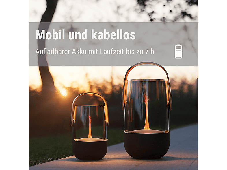 Stadler Form Sophie little mobiler Bedufter, Aroma Diffuser & Laterne mit Akku und Flammeneffekt, Schwarz — Foto 4 von 5