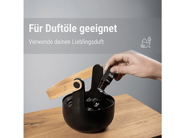 Stadler Form Sophie little mobiler Bedufter, Aroma Diffuser & Laterne mit Akku und Flammeneffekt, Schwarz — Foto 5 von 5