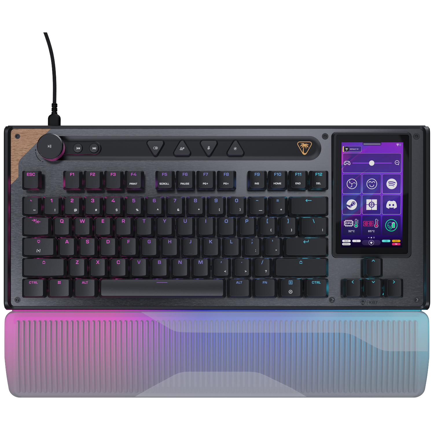 Turtle Beach Command Series Kb7 Us Bedraad Gamingtoetsenbord Zwart
