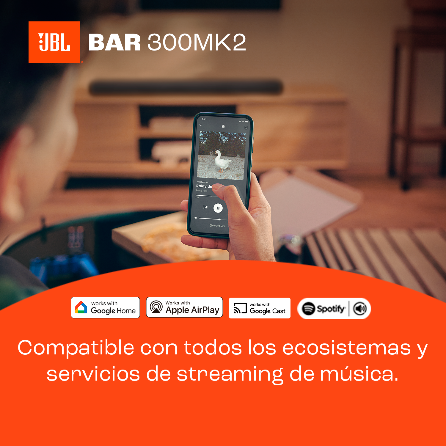 Compatible con todos los ecosistemas y servicios de streaming de música