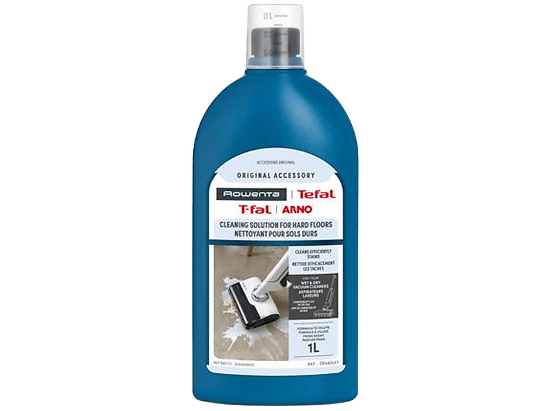 Accesorio Aspirador - Rowenta ZR340LV1, Solución de limpieza para suelos duros, 1 L, Compatible con fregona eléctrica X Clean, Blanco