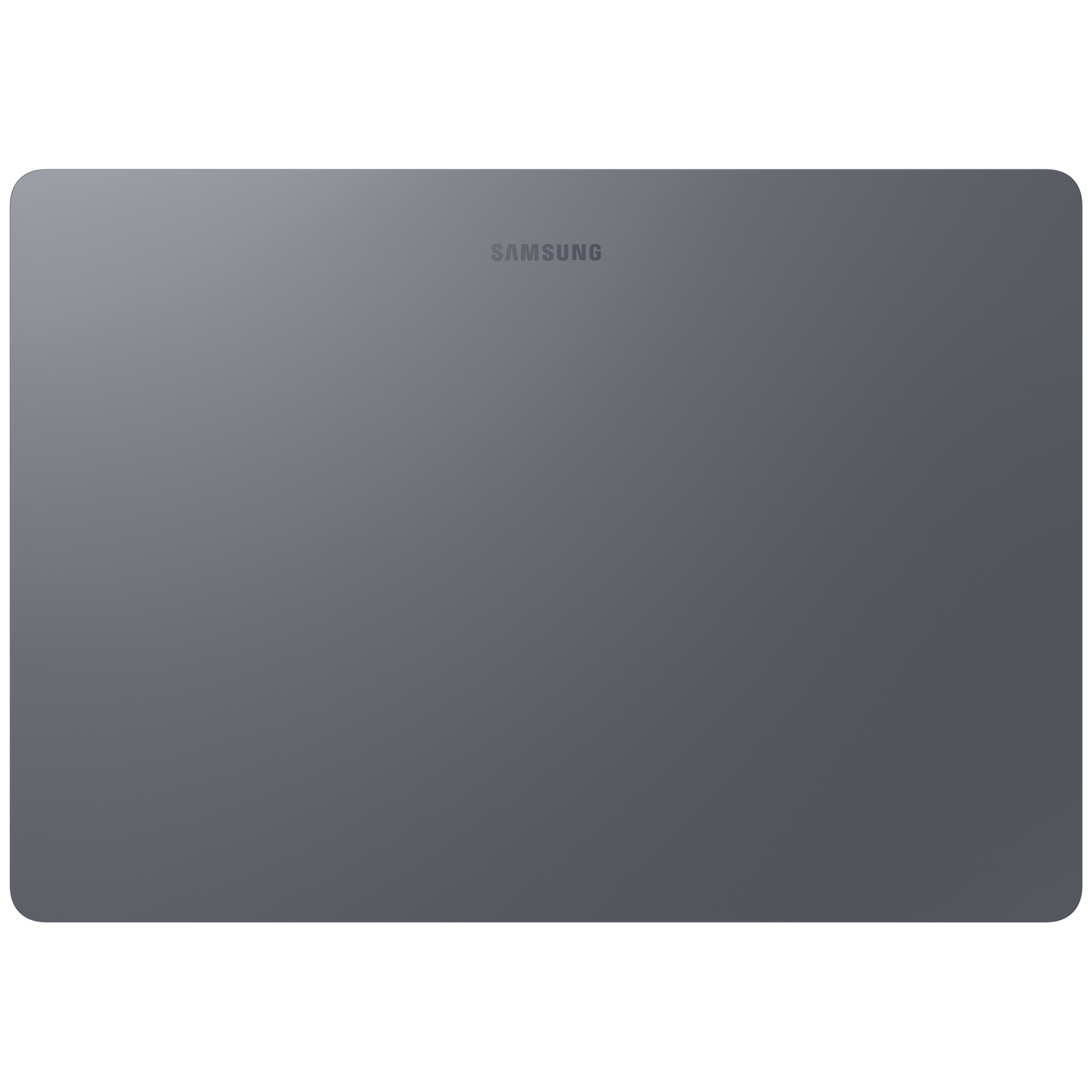 Gray Samsung tablet cover, slight texture.
