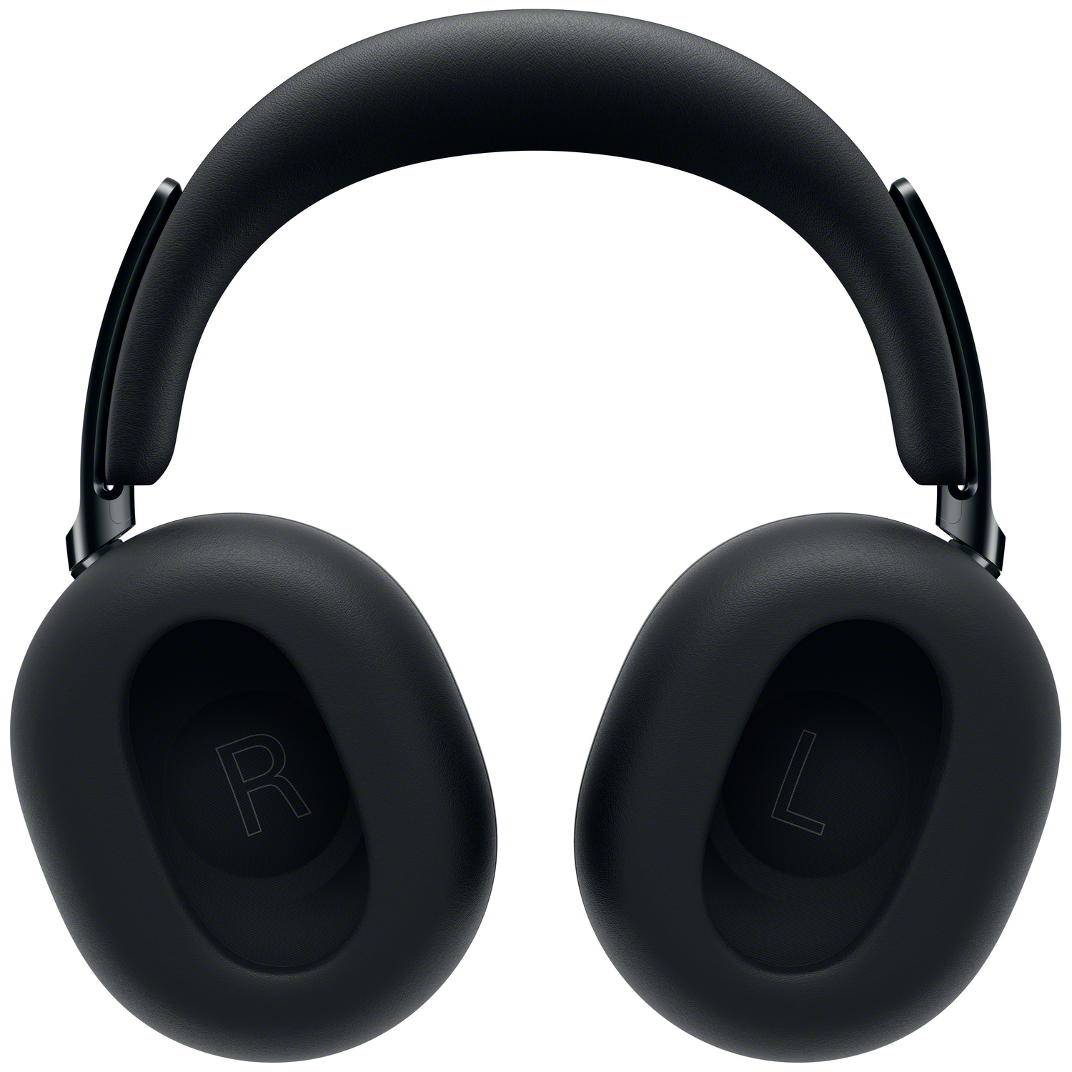 Black over-ear headphones with a padded headband and earcups.