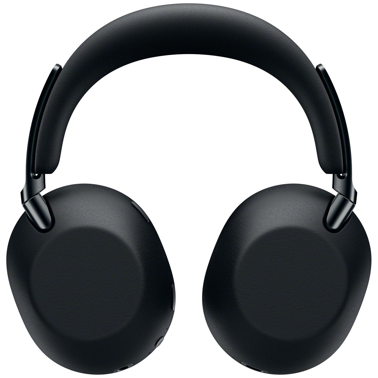 Casque noir circum-aural avec arceau rembourré et écouteurs ronds.