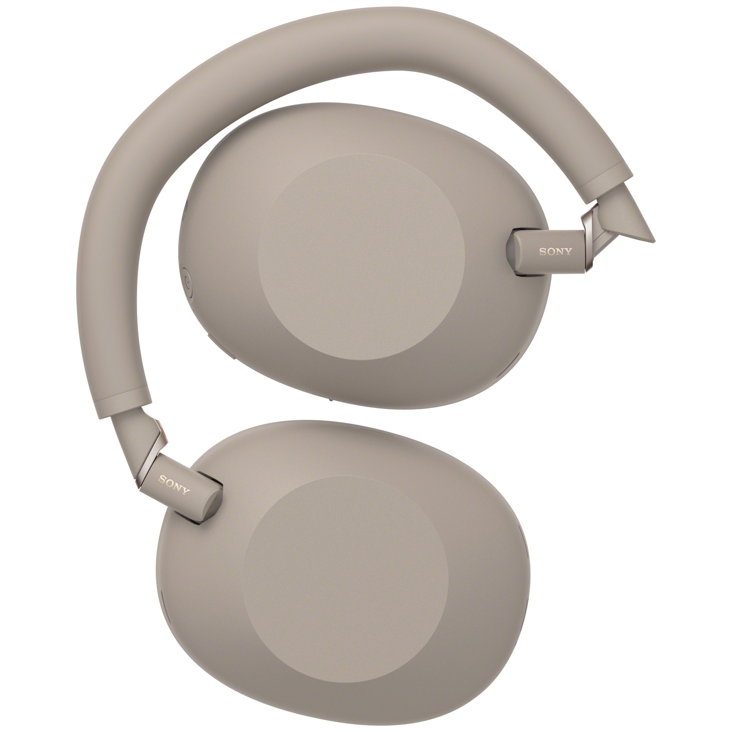 Casque Sony gris avec arceau pliable, sur fond blanc.