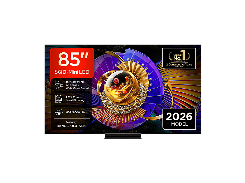 TCL 85C7L TV SQD-MINI LED, SMART TV, 85 ”, SQD-Mini Led, Processore MT9653, Black, Classe D