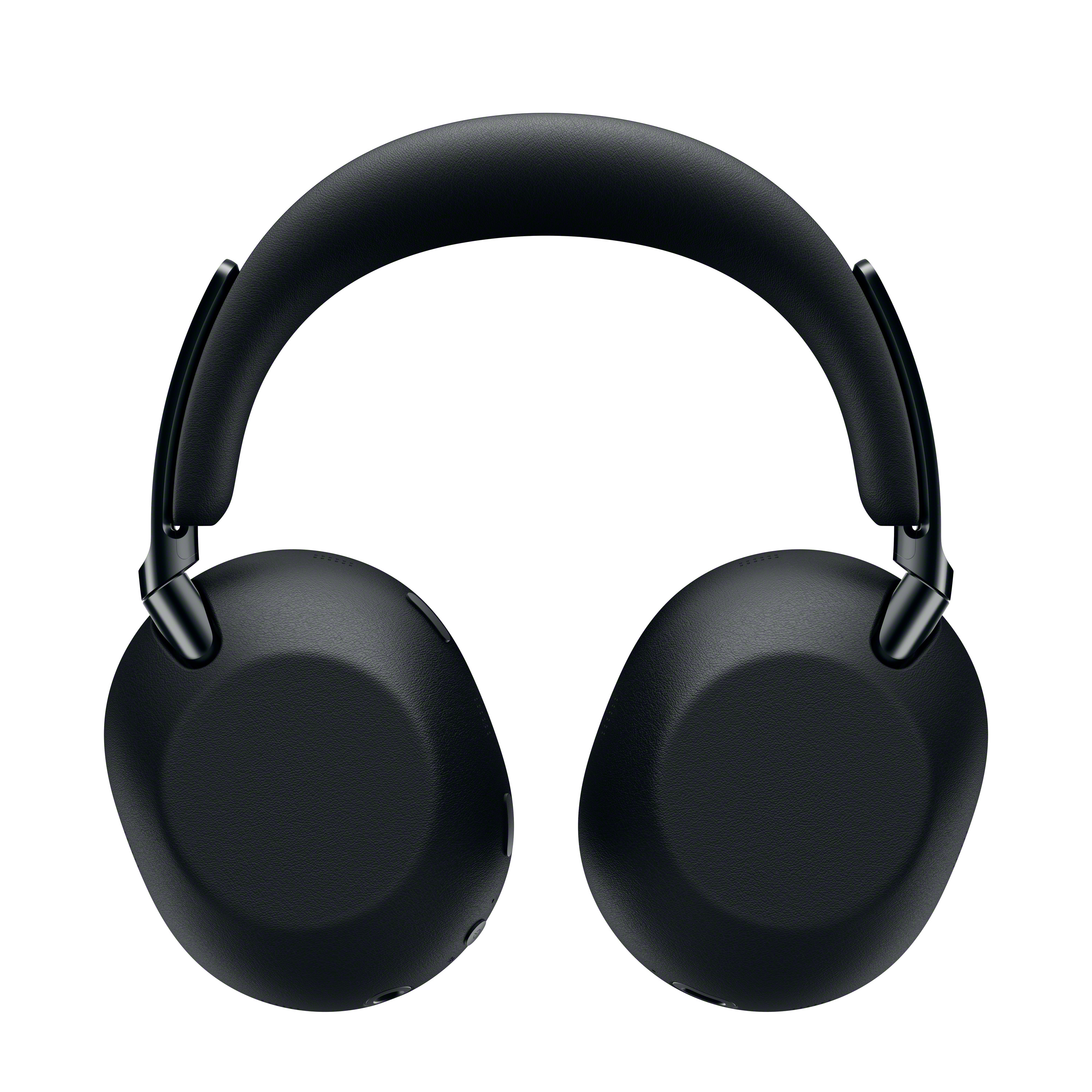 Casque circum-aural noir avec arceau rembourré, sur fond blanc.