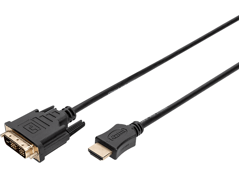 DIGITUS HDMI-Adapterkabel, 3m, Schwarz; HDMI Kabel