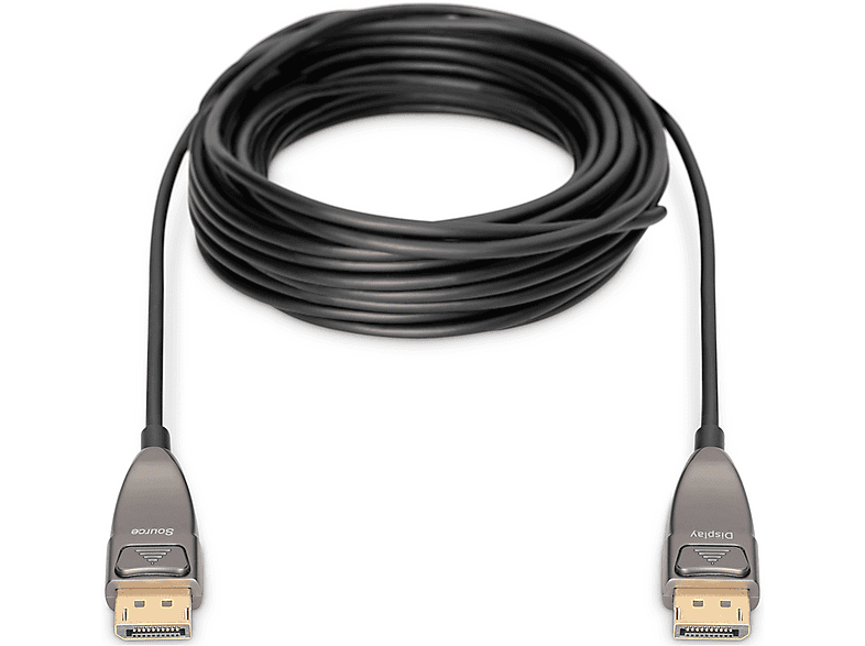 DIGITUS DisplayPort AOC Hybrid Glasfaserkabel, UHD 8K, 15 m, Schwarz; DisplayPort Glasfaserkabel----DisplayPort Glasfaserkabel — Foto 4 von 4
