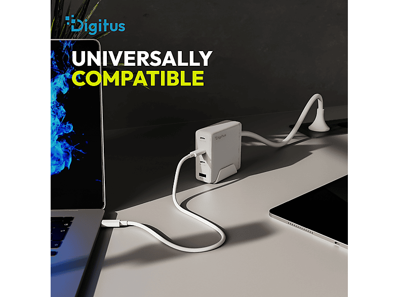 DIGITUS USB-GaN-Ladegerät 140W, 3x USB-C, 1x USB-A, Weiß; USB-Ladegerät----USB-Ladegerät — Foto 3 von 5