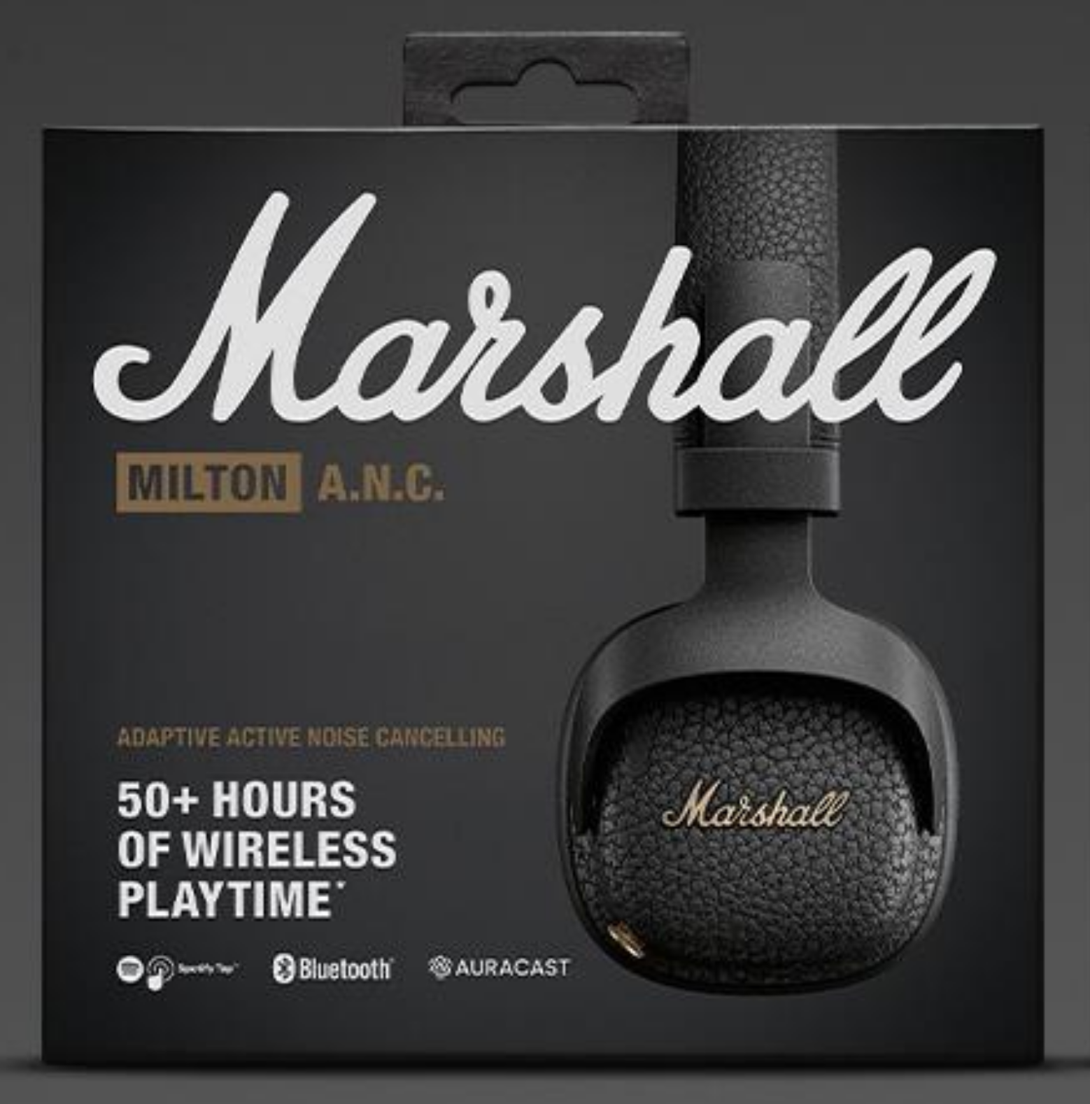 Marshall Kopfhörer-Verpackung mit 50+ Stunden Spielzeit, ANC, Bluetooth, Auracast.