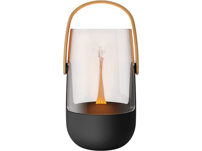 Stadler Form Sophie mobiler Bedufter, Aroma Diffuser& Laterne mit Akku und Flammeneffekt, Schwarz