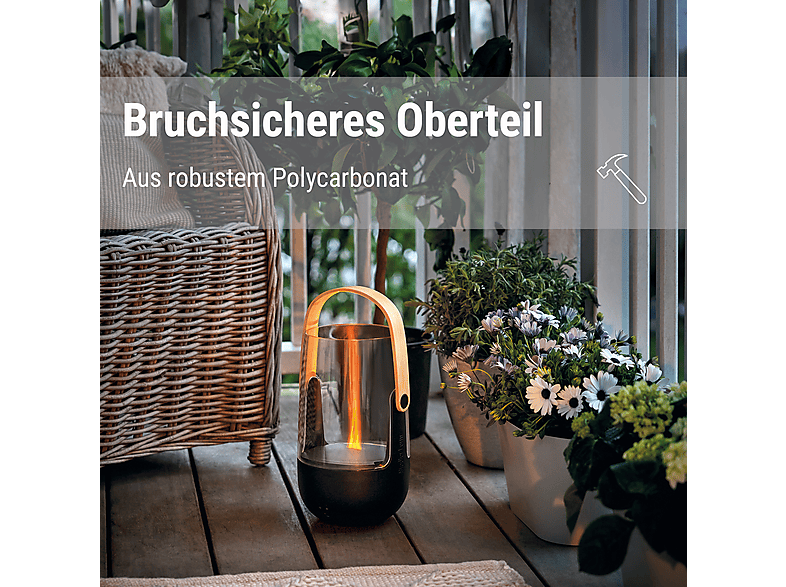 Stadler Form Sophie mobiler Bedufter, Aroma Diffuser& Laterne mit Akku und Flammeneffekt, Schwarz — Foto 4 von 5