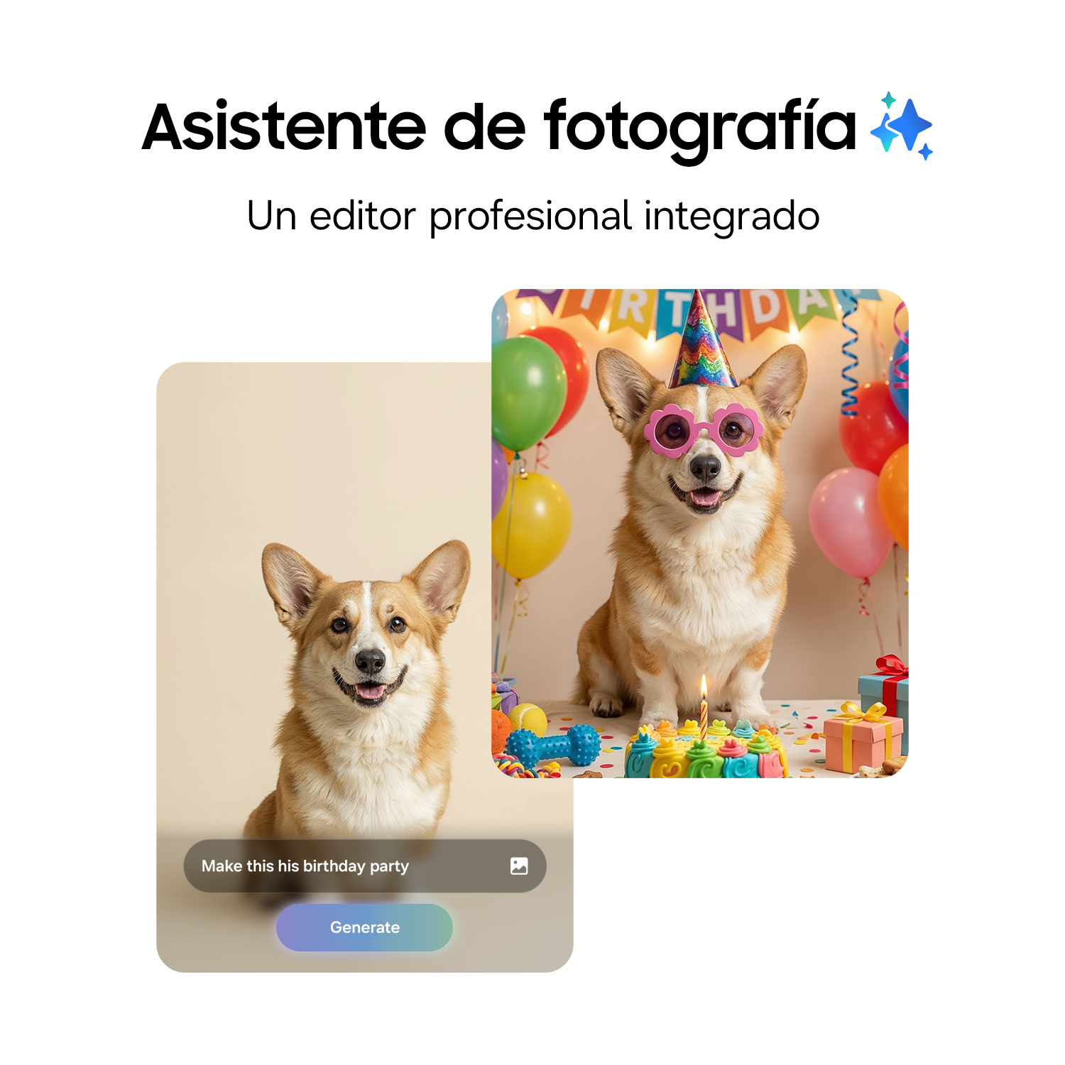 Asistente de fotografía. Un editor profesional integrado
