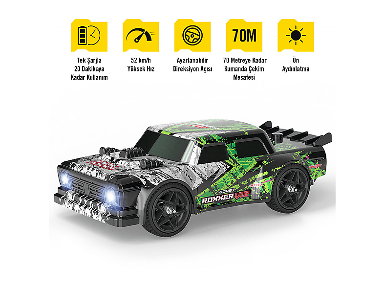 CORBY Roxxer V12 CSG05 Uzaktan Kumandalı Yarış Arabası Akıllı