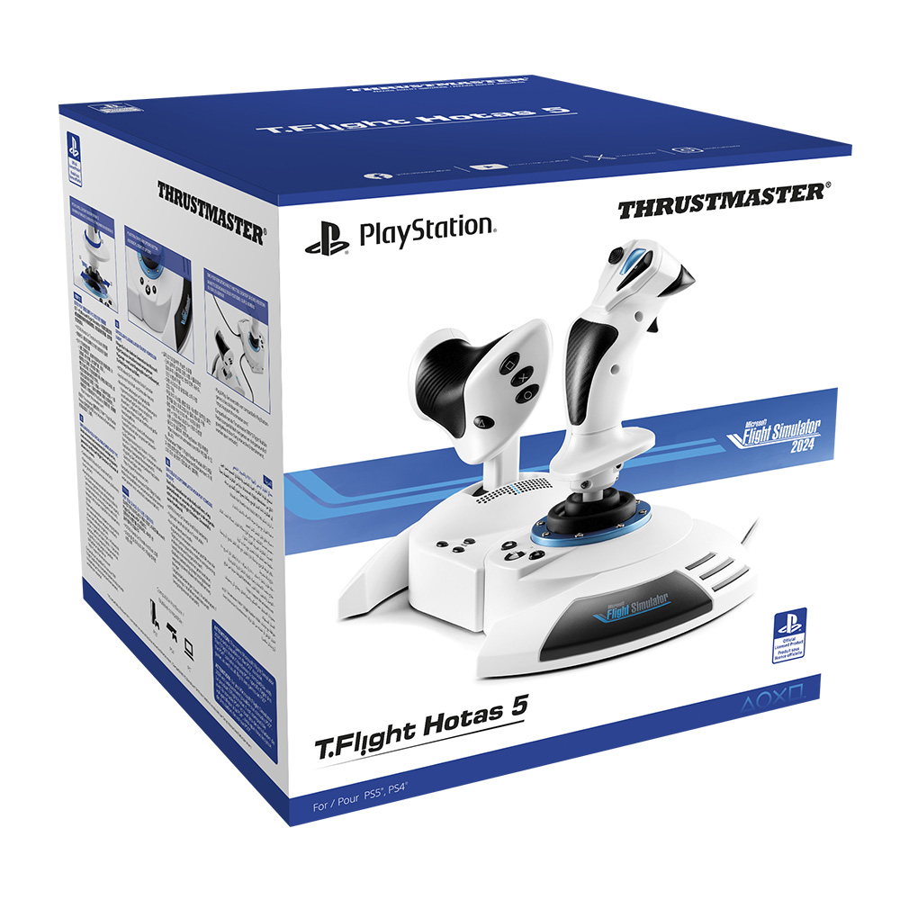 Caja del joystick Thrustmaster T.Flight Hotas 5 para PlayStation y PC.