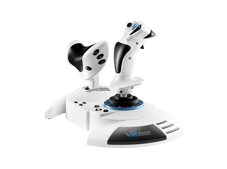Simulador de Vuelo - Thrustmaster T.Flight Hotas 5 MSFS Special Edition, Para PS5, PS4 y PC, Mando Potencia Controlador Simulación, Blanco