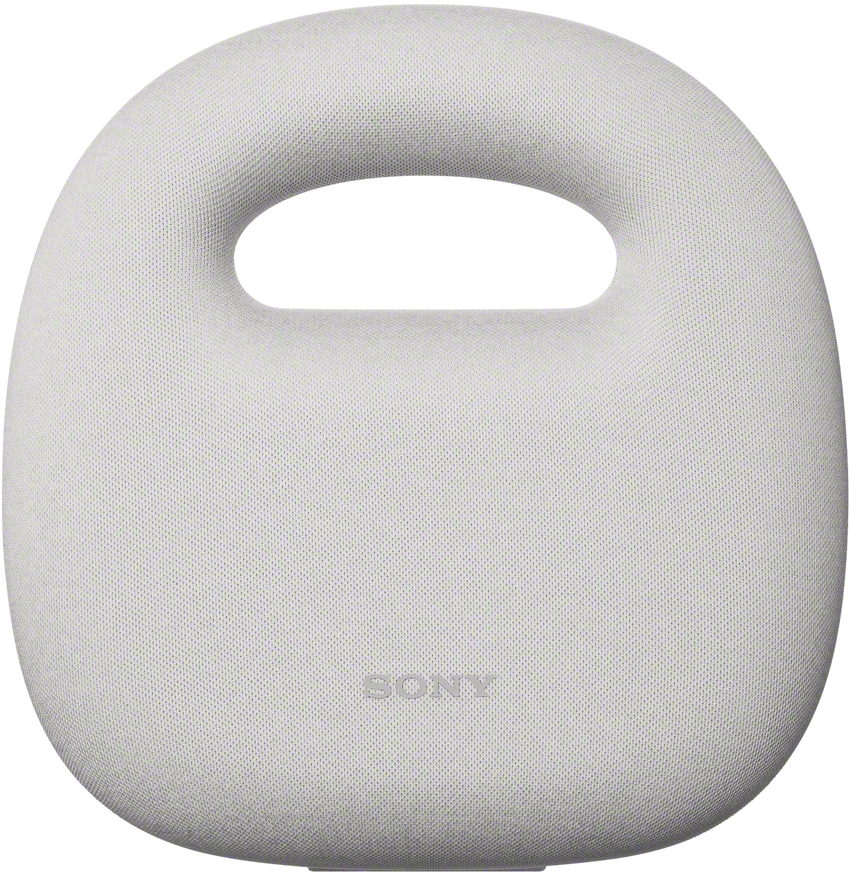 Szürke Sony hangszóró középen fogantyúszerű nyílással.