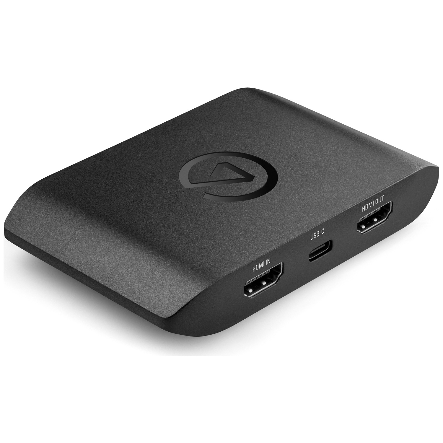 Périphérique de capture noir avec entrées/sorties HDMI et port USB-C.