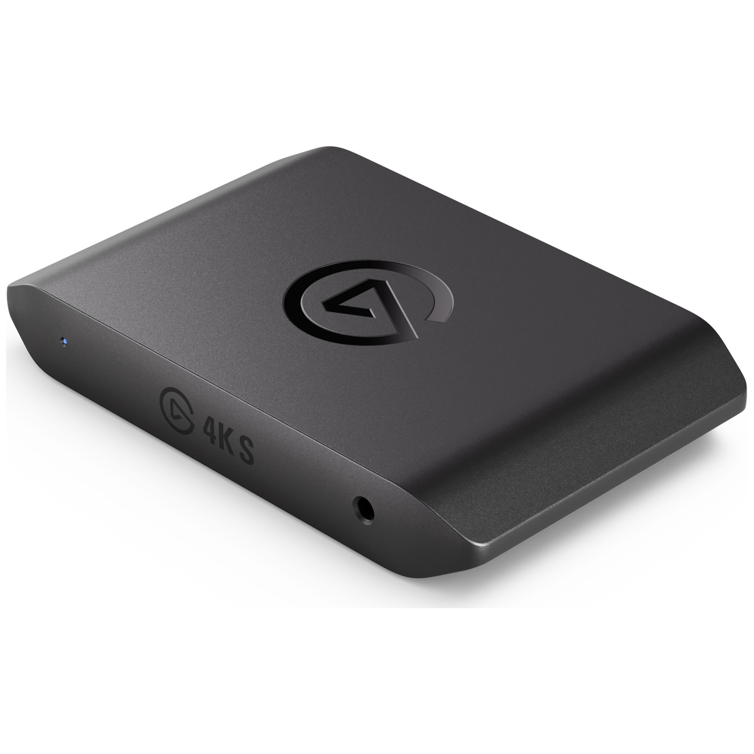 Une clé de capture rectangulaire noire avec le logo '4K S' et le symbole 'A'.