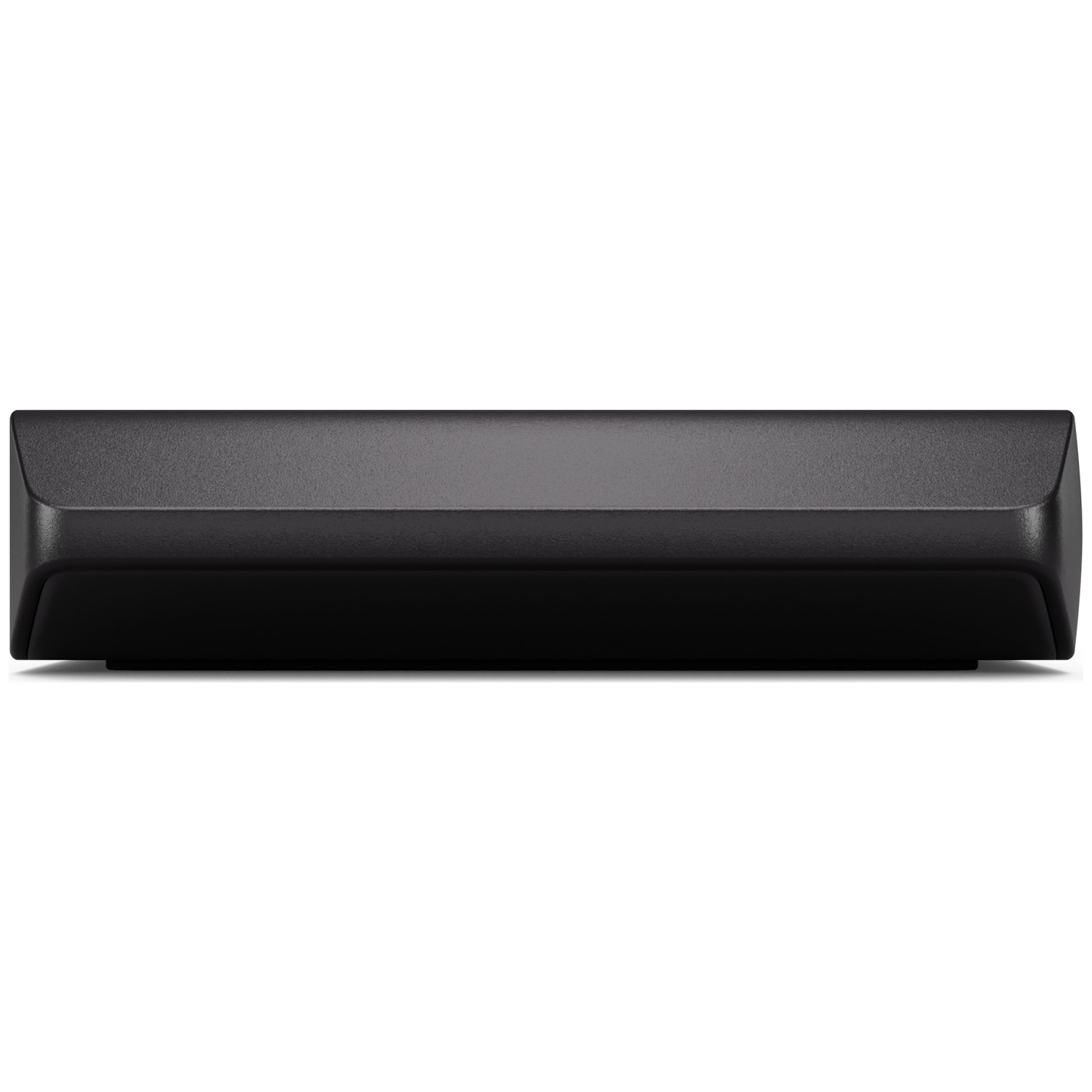 Un appareil électronique rectangulaire, noir et fin, aux bords arrondis.