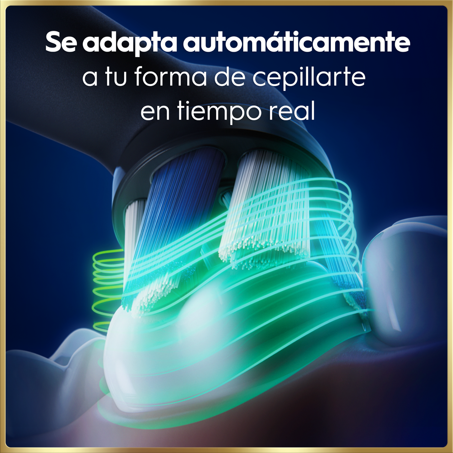 Se adapta automáticamente a tu forma de cepillarte en tiempo real.