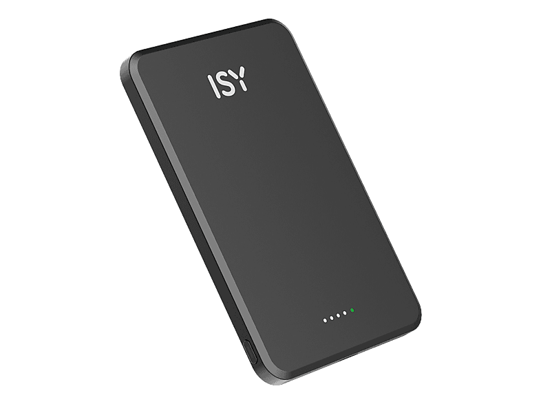 ISY IMC-5200 MagISY Powerbank 5000 mAh / 3,85 V 19,25 Wh, Nennkapazität: 3000 (5,0 === 2,0 A) Schwarz