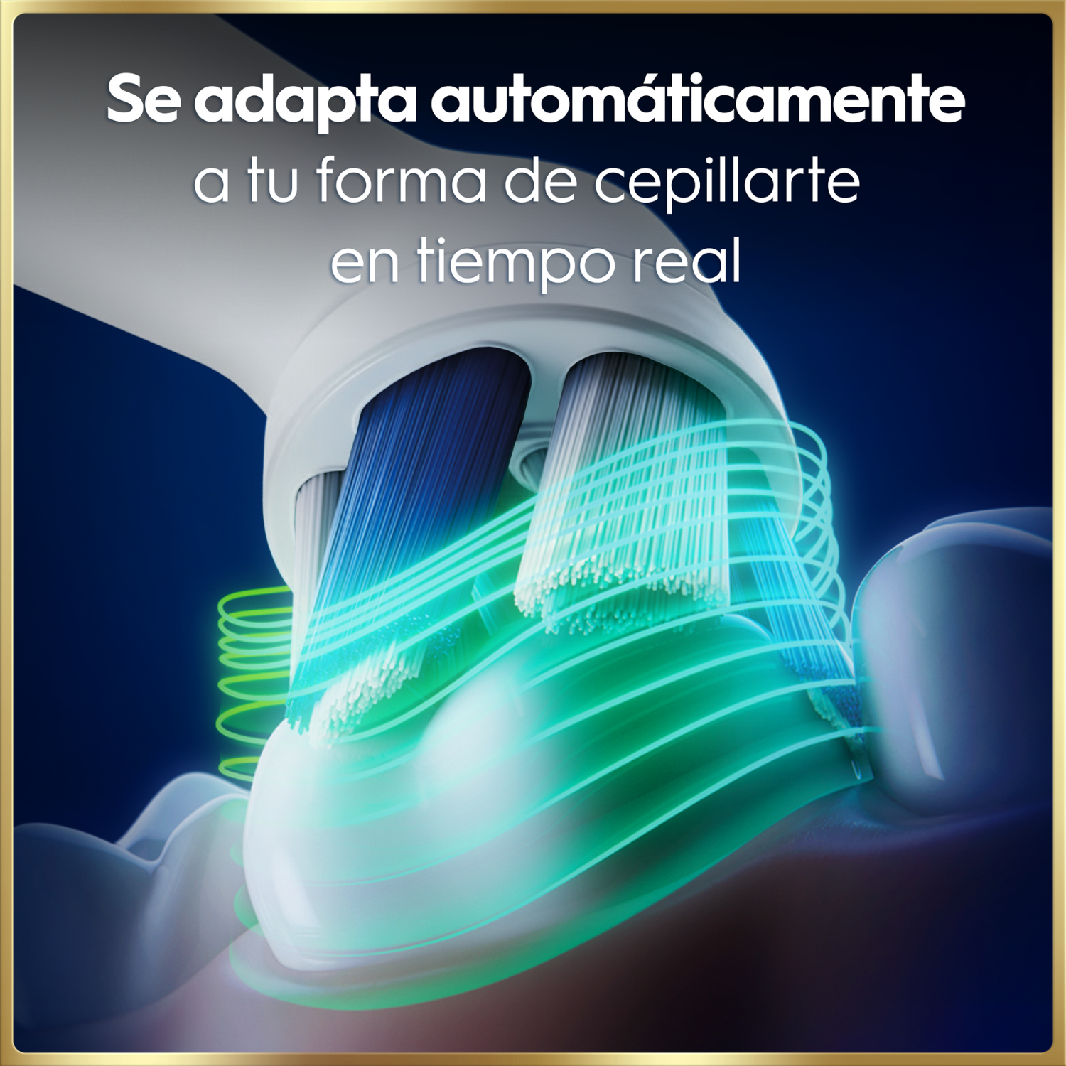 Se adapta automáticamente a tu forma de cepillarte en tiempo real.