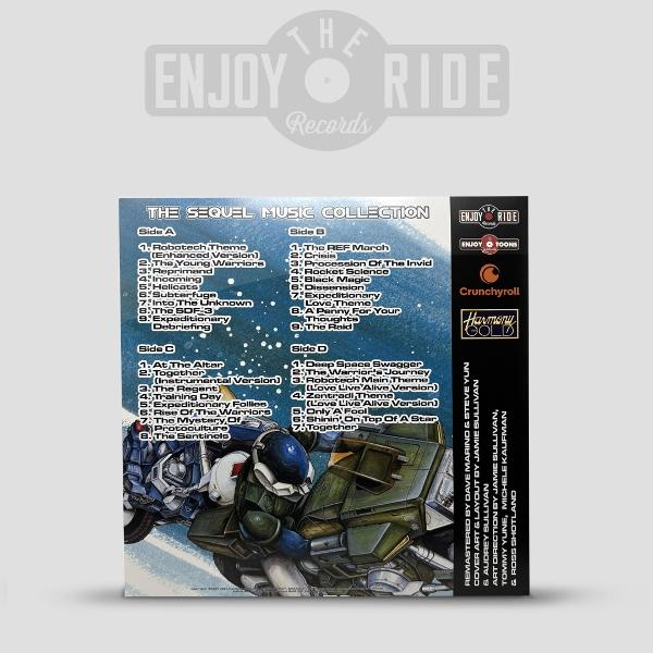 Cover eines Albums mit "The Sequel Music Collection" und Robotern.