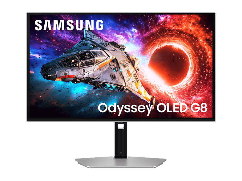 SAMSUNG G80SH 27 Zoll Monitor, UHD 4K, 0,03 ms Reaktionszeit, 250 cd/m², 240 Hz, Silber