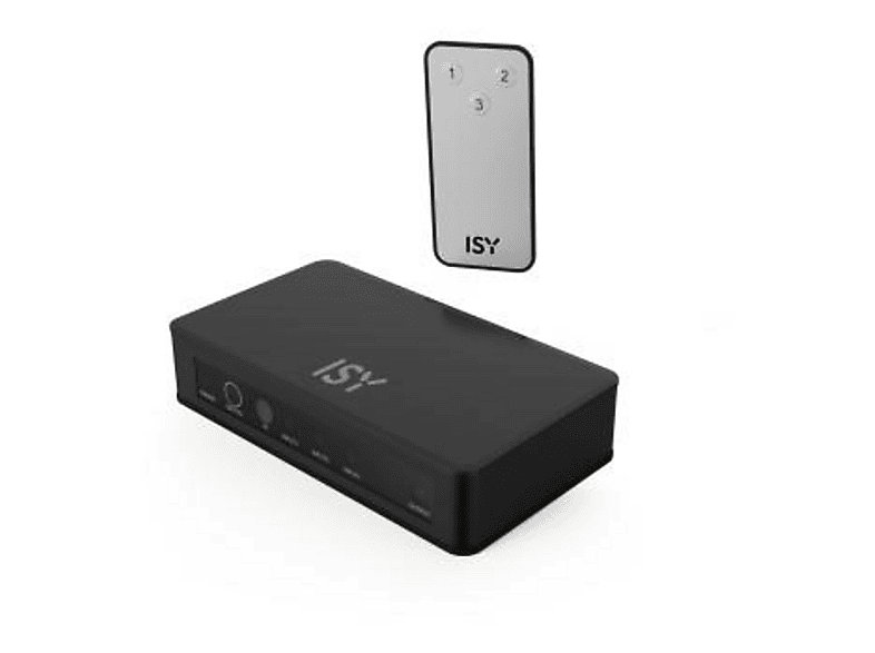 ISY IHD-9036 4K HDMI Umschalter, 3xHDMI, mit Fernbedienung, Schwarz — Foto 2 von 3