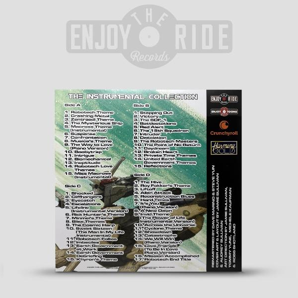 Albumcover mit Songliste für 'The Instrumental Collection' von Enjoy Ride Records.