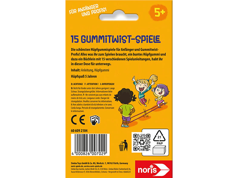Simba 15 Gummitwist-Spiele für Anfänger und Profis (ab 5 Jahren); Gummiband — Foto 2 von 3