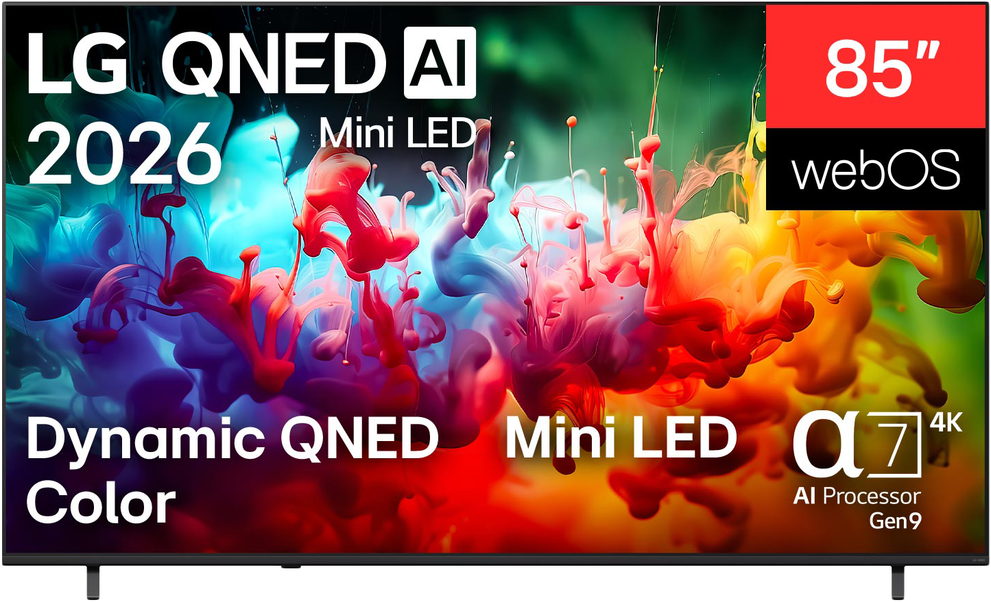 LG 85" QNED Mini LED 85QNED70B3A 4K AI Smart TV, 2026 okos tv, 216cm ,webOS nagyképernyős tv