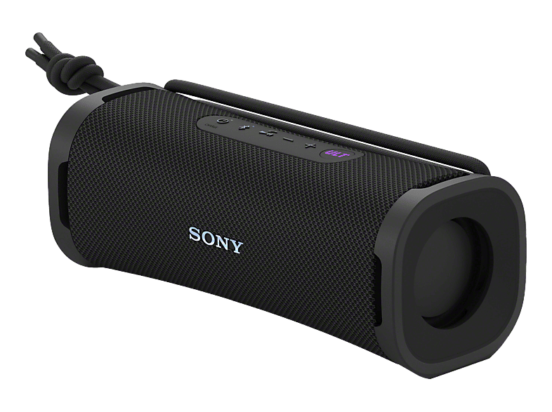 SONY ULT FIELD 1, Tragbarer Bluetooth Lautsprecher (12 Std. Akkulaufzeit, 650 g, IP67 Schutz), Schwarz