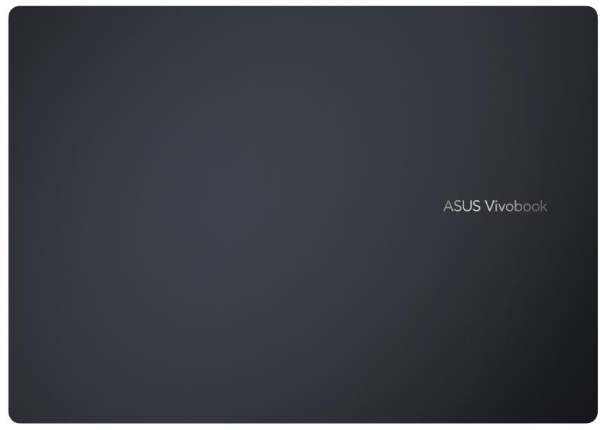 Sötétszürke háttér az ASUS Vivobook finom feliratával.