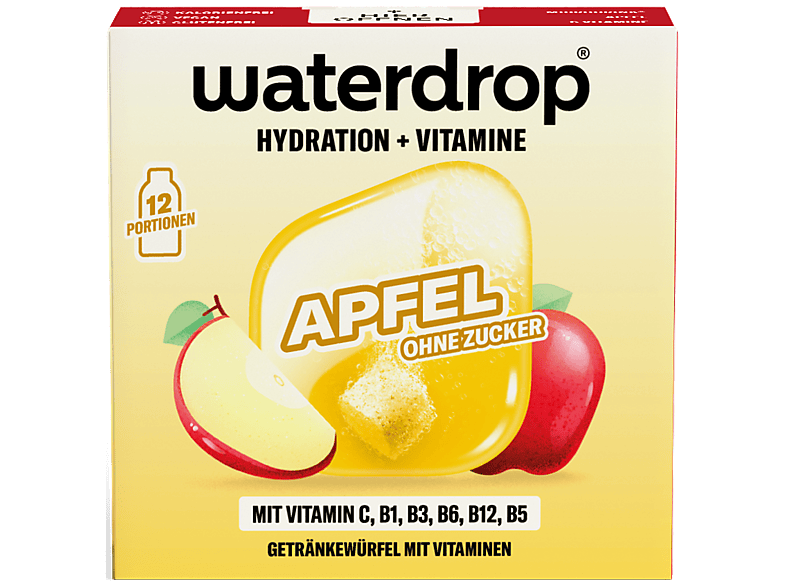 waterdrop Getränkewürfel 12 Stück, Apfel