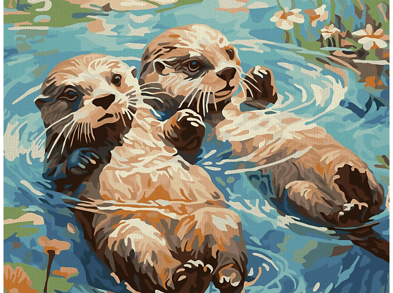 Simba Malen nach Zahlen: Otterpärchen