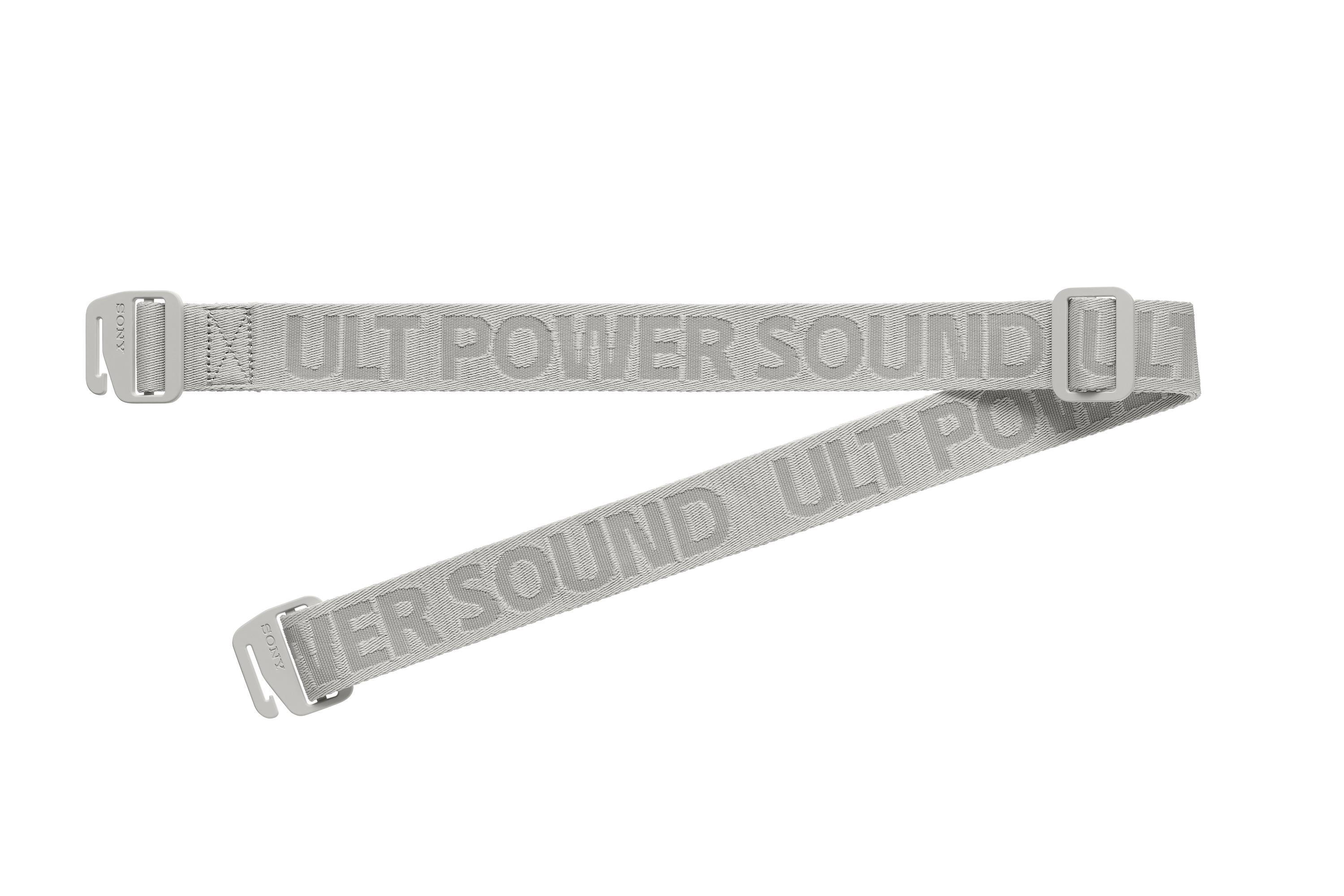 Cinturino grigio con scritta "ULTRA POWER SOUND" e logo SONY.