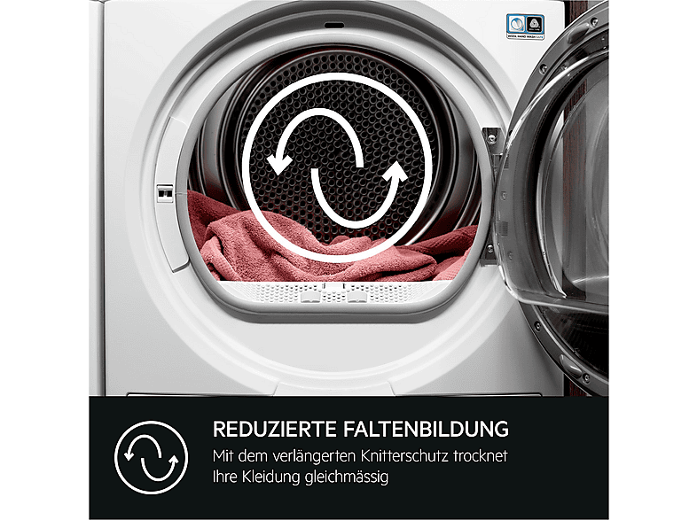 AEG TR7T65690 LAVAtheRM Wäschetrockner mit Wärmepumpentechnologie (9 kg, EEK: C, 64 dB(A)), Weiß) — Foto 4 von 5