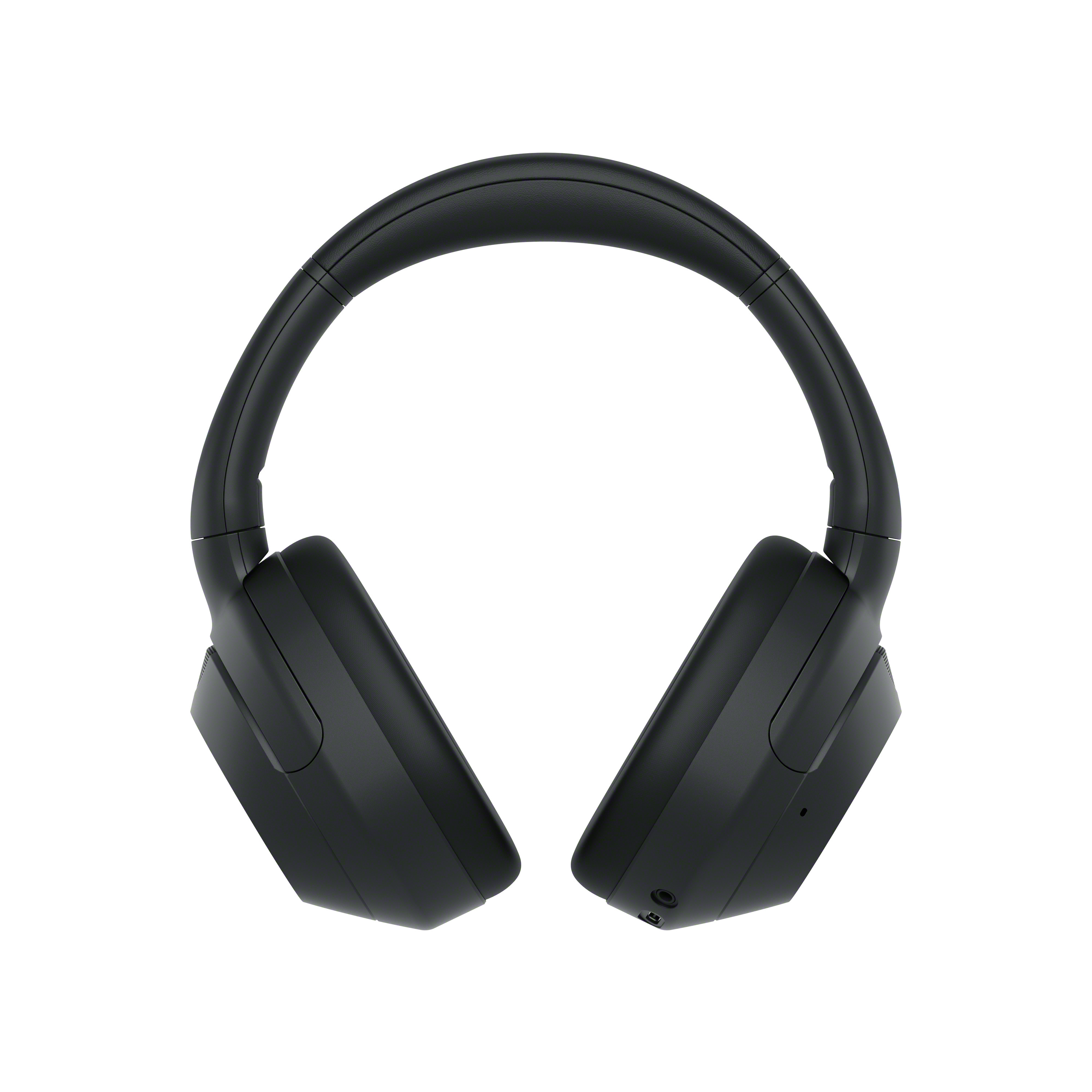 Schwarze Over-Ear-Kopfhörer mit gepolstertem Kopfbügel und Ohrmuscheln.
