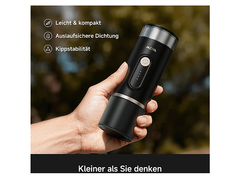 movA GoBrew T30, tragbar, mobil, Tragbare Espressomaschine Schwarz — Foto 3 von 5