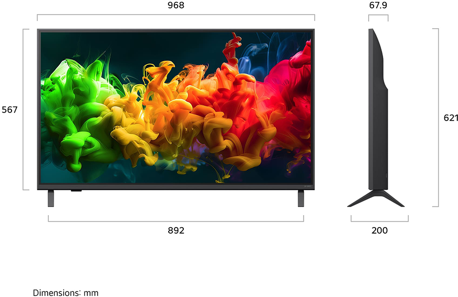 Modern televízió élénk füstfelhőkkel a képernyőn.