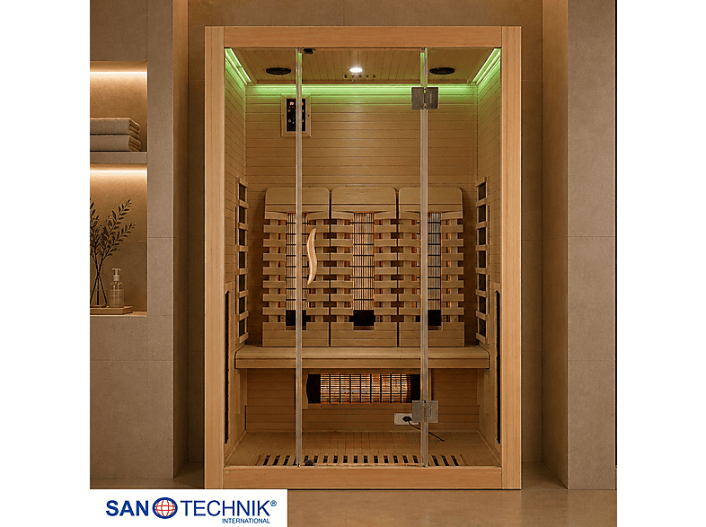 Sanotechnik J20150 OPEN Infrarotkabine 3 Personen 150x120x200 cm (2385 Watt)