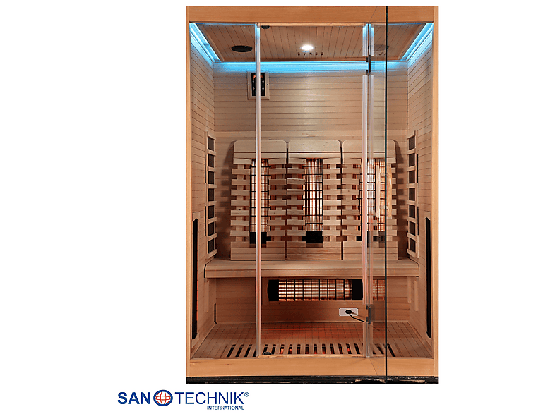 Sanotechnik J20150 OPEN Infrarotkabine 3 Personen 150x120x200 cm (2385 Watt) — Foto 4 von 5